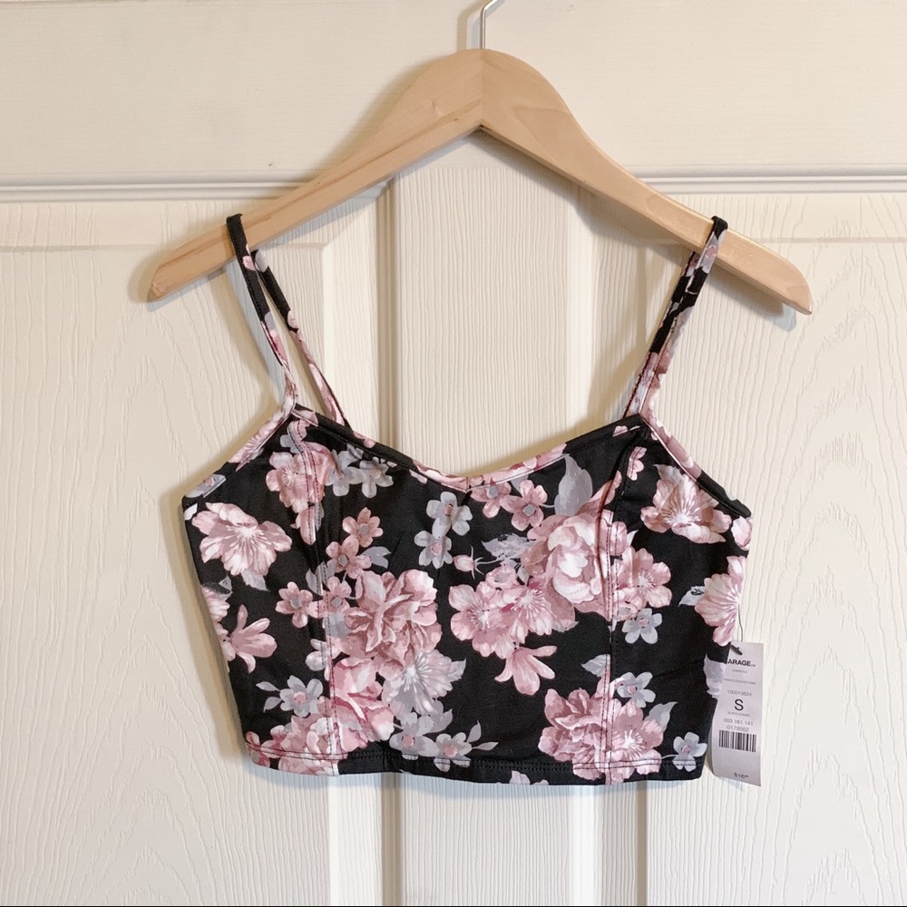 Floral Printed Bustier Crop Top